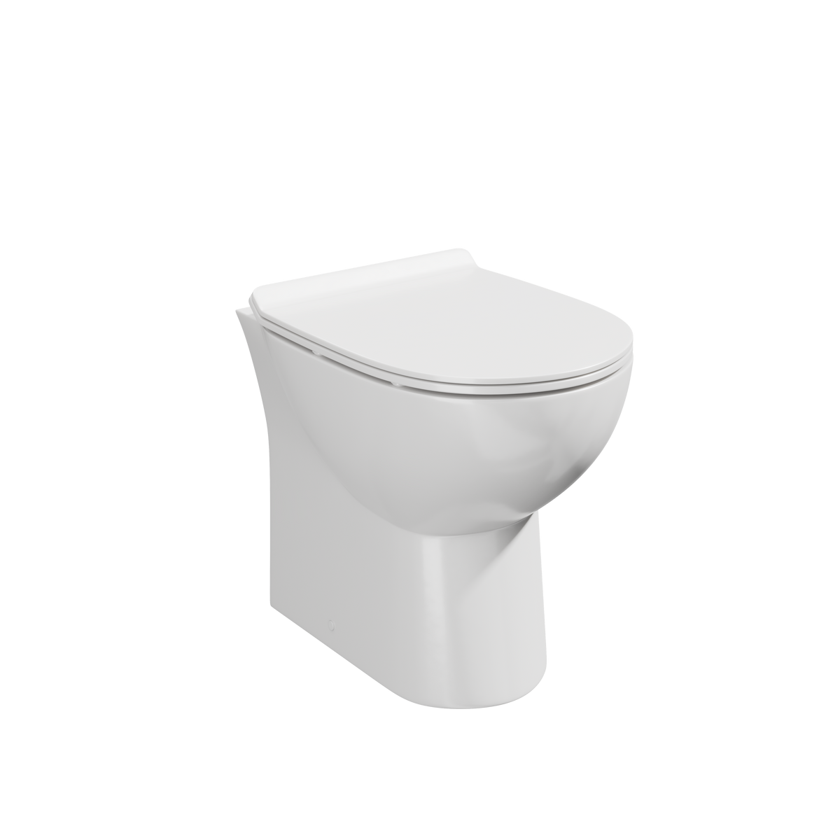 Scudo Belini Rimless Back To Wall Toilet With Slim Soft Close Seat - White