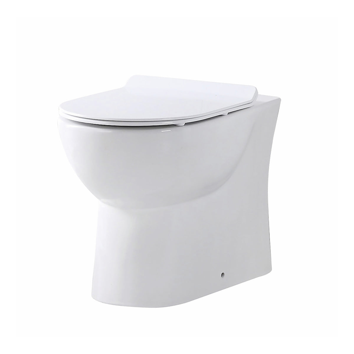 Scudo Belini Rimless Back To Wall Toilet With Wrap Over Soft Close Seat - White