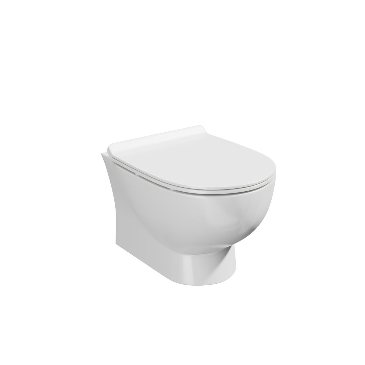 Scudo Belini Rimless Wall hung Toilet With Slim Soft Close Seat - White
