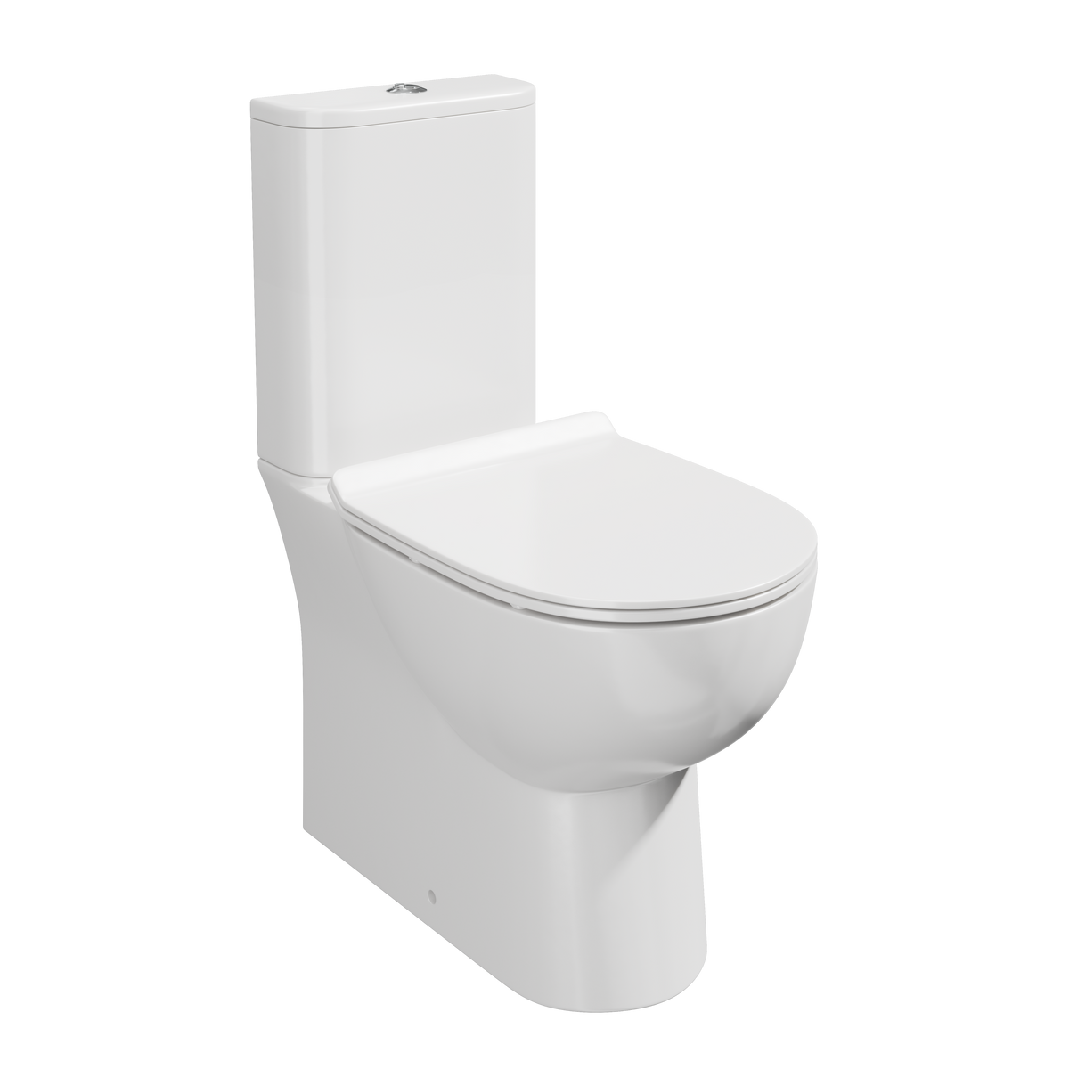 Scudo Belini Rimless Close Coupled Toilet With Cistern and Slim Soft Close Seat - White