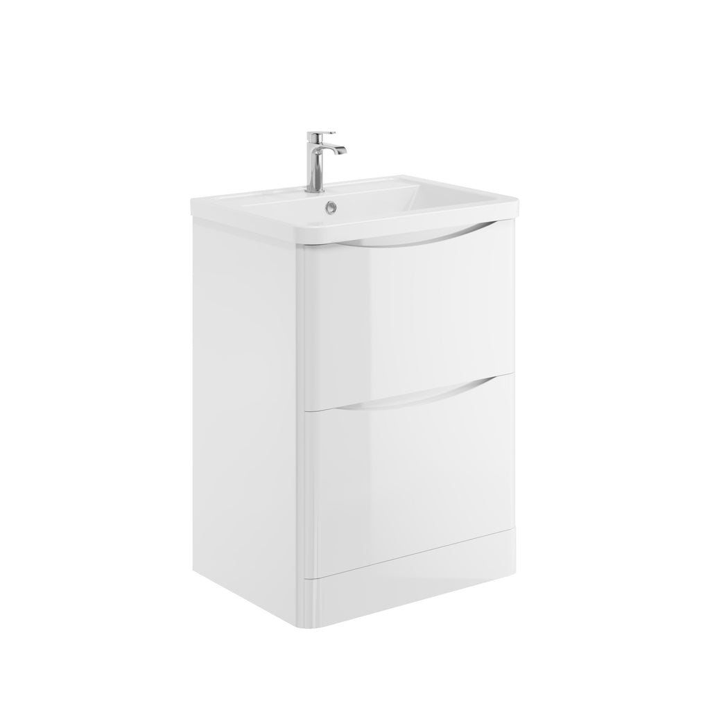 Scudo Bella 600mm Floor Standing Vanity Unit With Basin