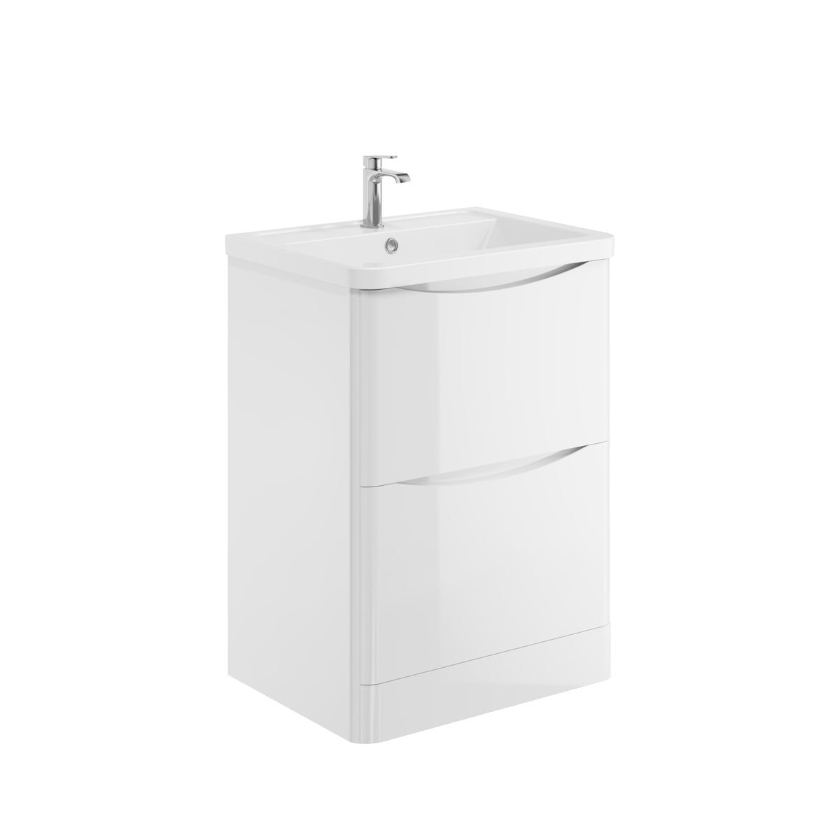 Scudo Bella 600mm Floor Standing Vanity Unit With Basin