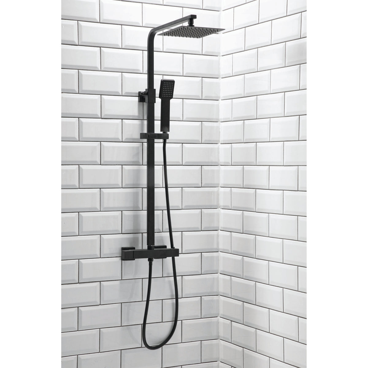 Scudo Lunar Square Rigid Riser Shower Kit - lifestyle
