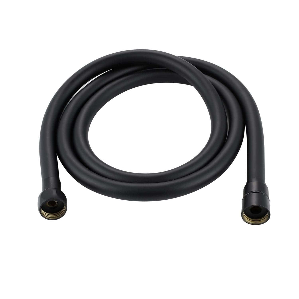 Flexible black shower hose for bathroom plumbing, compatible with Bubly Bathroom fixtures and fittings. Durable and easy to install for a premium shower experience.