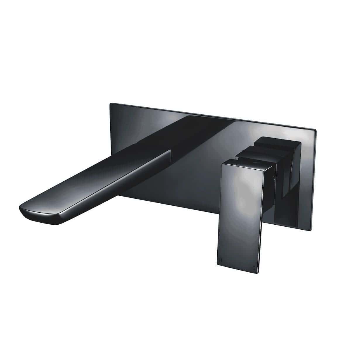Sleek black bathroom faucet with modern design, durable finish, and easy-to-use handle for contemporary bathrooms. Perfect for enhancing bathroom aesthetics and functionality.