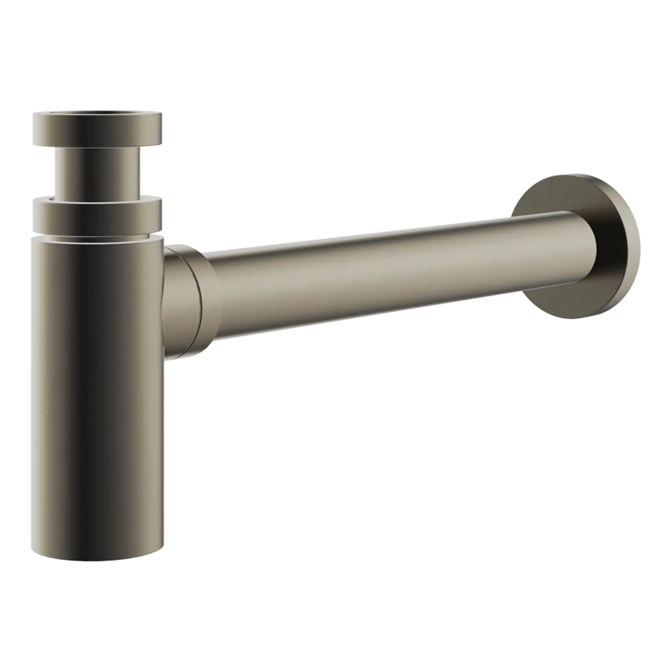 Stainless steel bathroom towel rail with modern cylindrical design, ideal for contemporary bathroom decor and towel storage solutions.