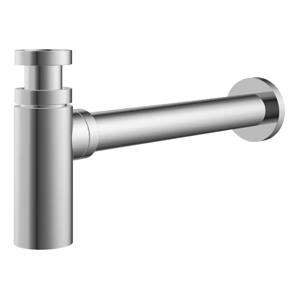 Sleek modern bathroom towel rail in brushed chrome finish, providing stylish and functional bathroom organisation. Perfect for drying towels and adding contemporary design to your bathroom.