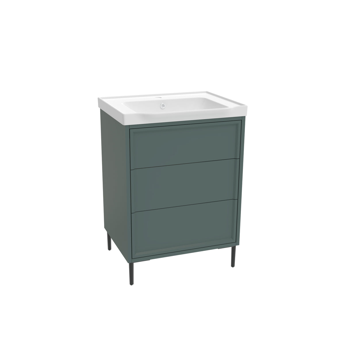 Scudo Bota 600mm Freestanding Vanity Unit With Basin & Leg Set