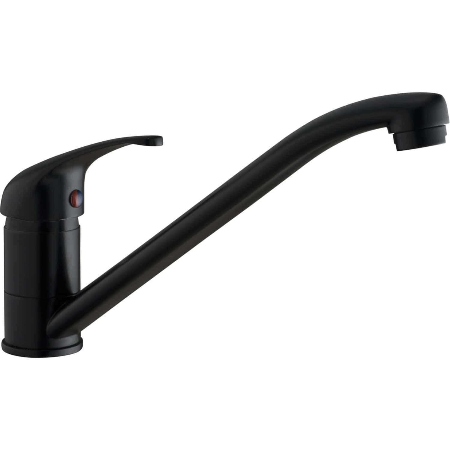 Brushed black kitchen tap, modern single lever mixer sink faucet, contemporary bathroom or kitchen tap for home renovation, black finish, sleek design for stylish interiors.