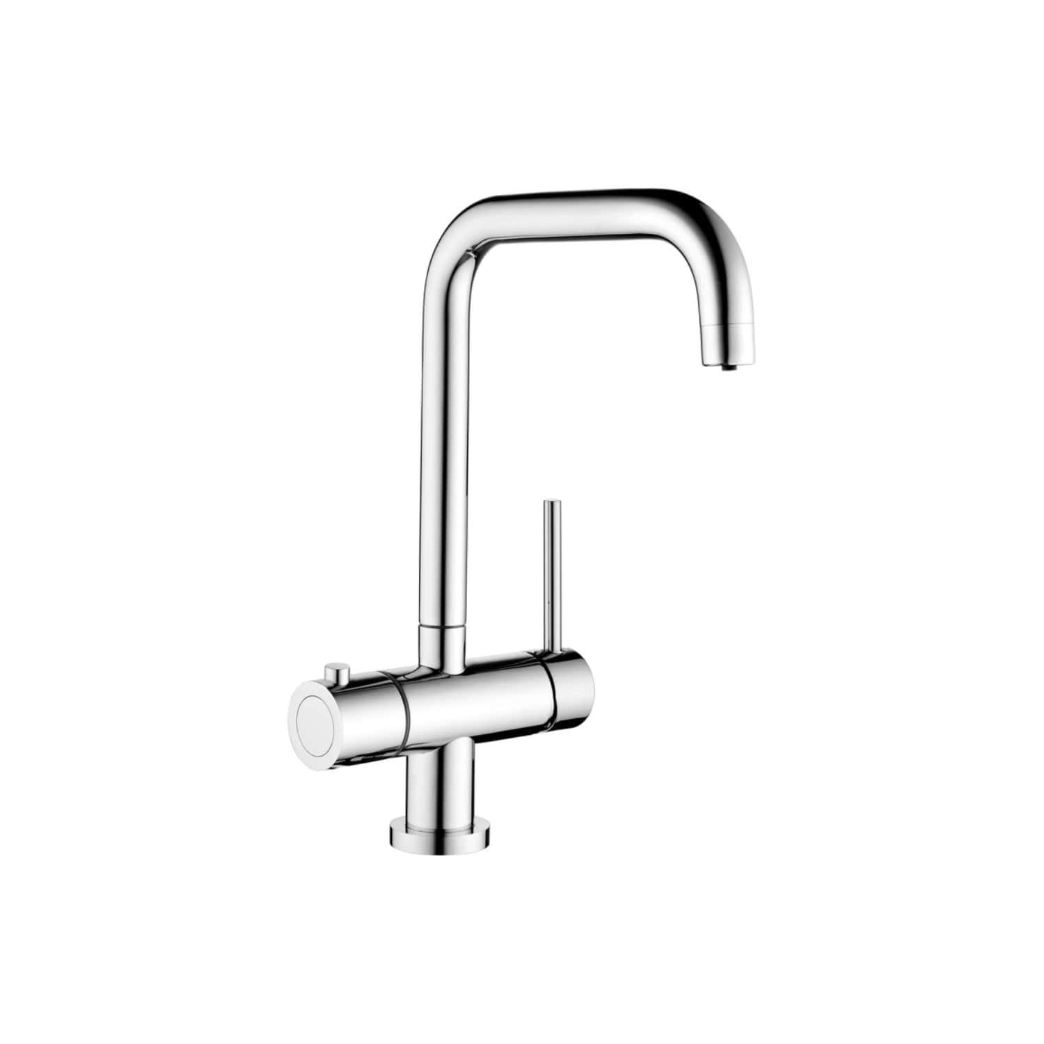 Sleek modern chrome kitchen tap with high arc spout and single lever handle, ideal for contemporary bathrooms and kitchens. Durable, stylish, and easy to install for an elegant upgrade.