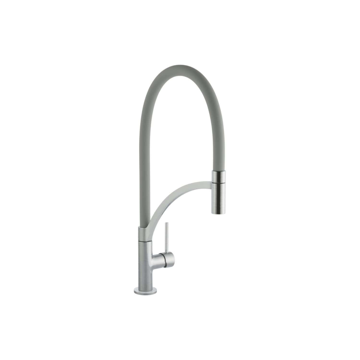 Sleek modern kitchen tap with a high-arc design, stainless steel finish, and side lever handle, ideal for contemporary kitchens and eco-friendly water solutions.