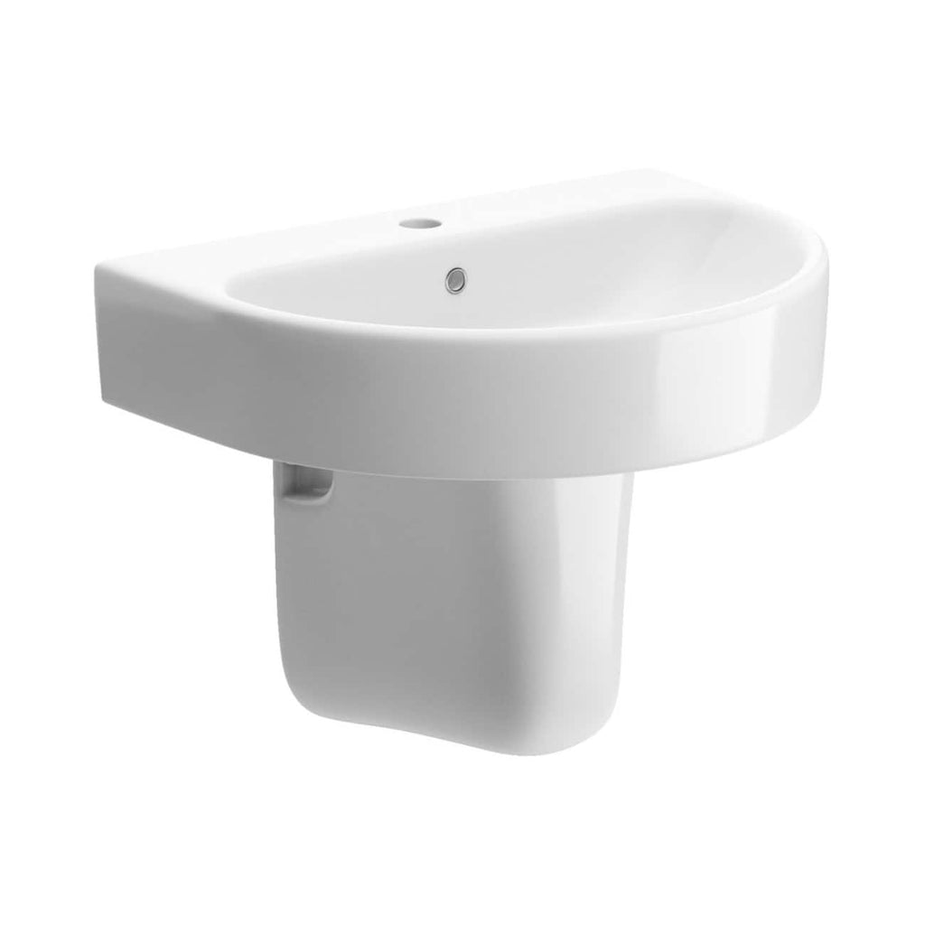 Saniware white ceramic wall-mounted bidet with modern design, single faucet hole, and sleek finish for contemporary bathroom settings. Perfect for minimalist bathroom aesthetics.