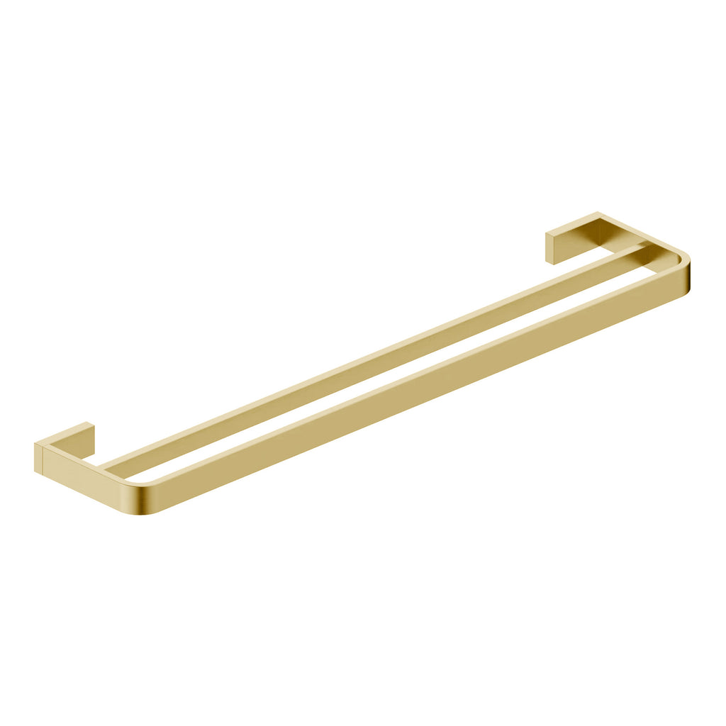 Scudo Roma Brushed Brass Double Towel Rail