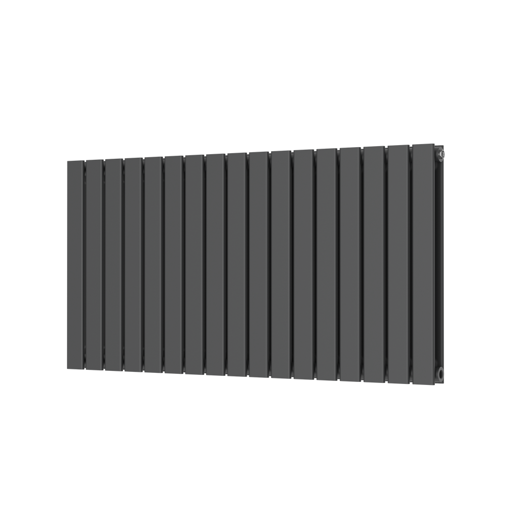 Scudo Bravo Horizontal Anthracite Double Designer Radiator, 600mm X 1158mm