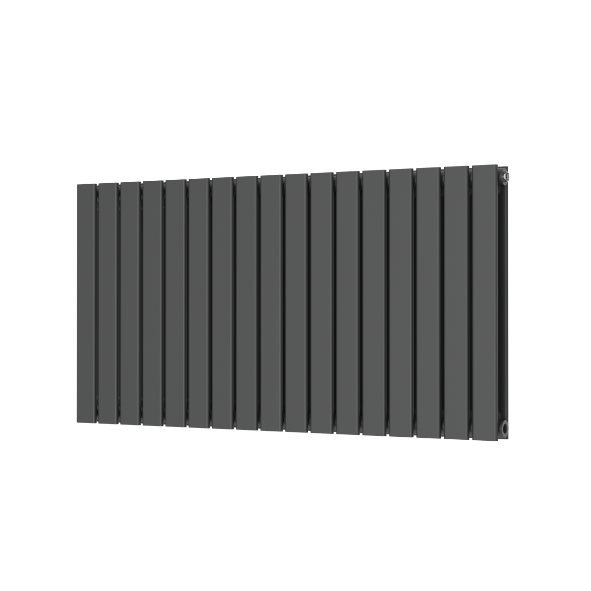 Scudo Bravo Horizontal Anthracite Double Designer Radiator, 600mm X 1158mm
