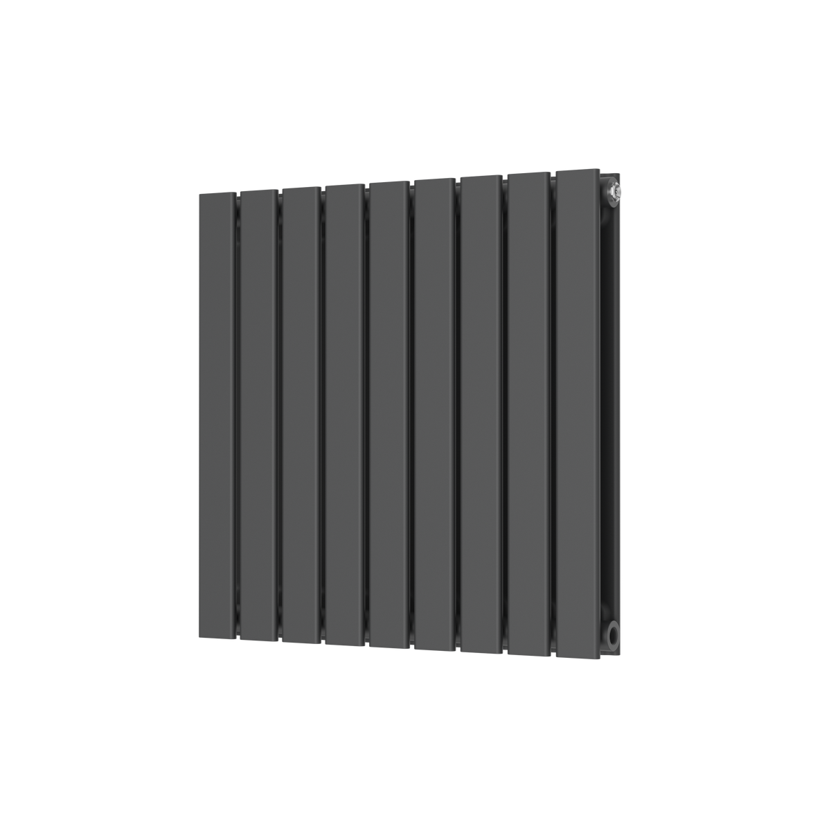 Scudo Bravo Vertical Anthracite Double Designer Radiator, 600mm X 614mm