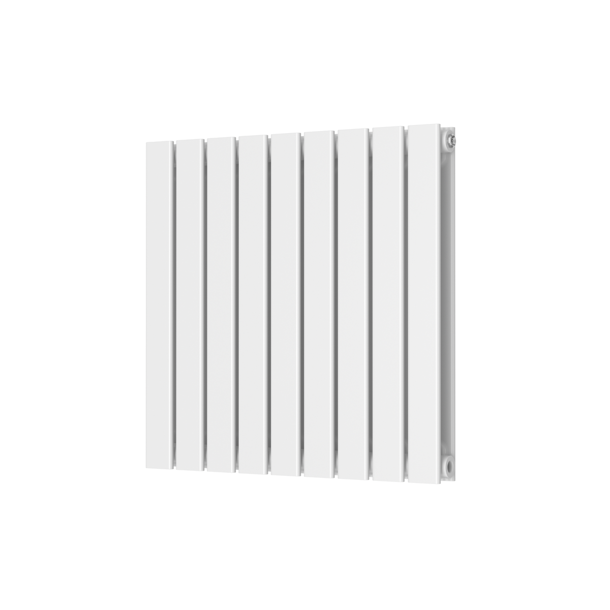 Scudo Bravo Vertical White Double Designer Radiator, 600mm X 614mm