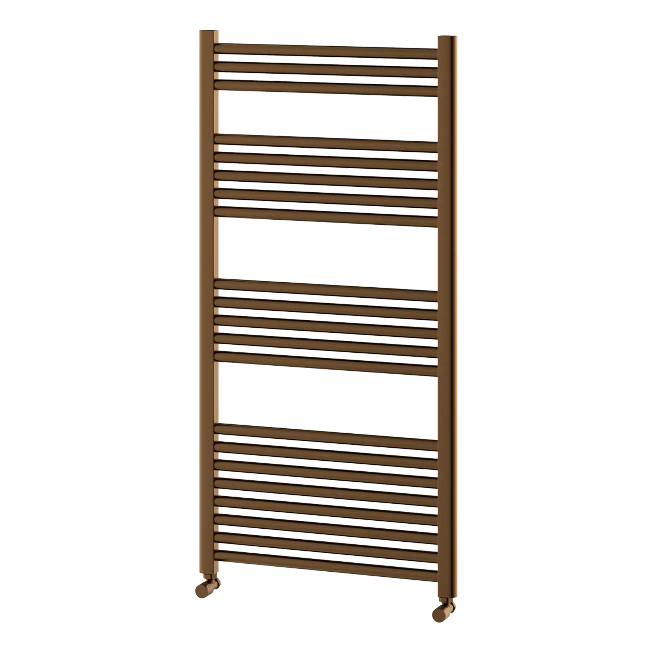 Luxurious brown heated towel radiator towel rail for modern bathrooms, combining functionality and style. Perfect for heating towels and adding a sleek design element to your bathroom space.