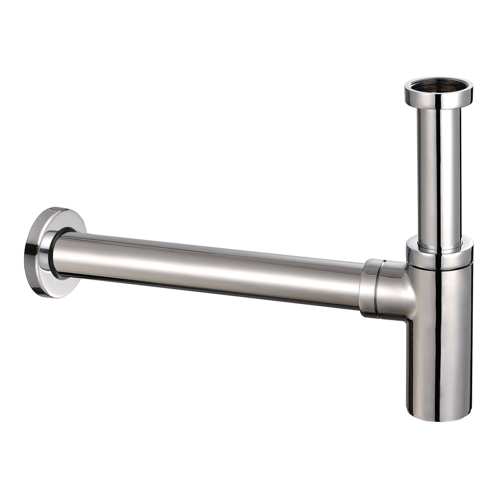Scudo Modern Round Bottle Trap - Chrome