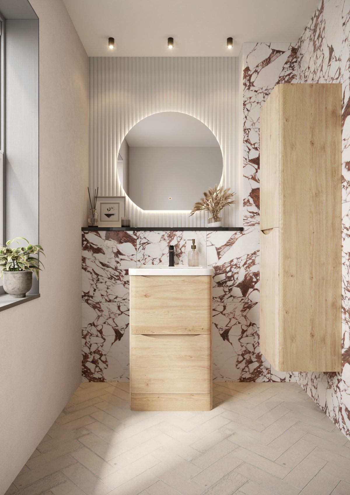Scudo Bella 500mm Floor Standing Vanity Unit With Basin