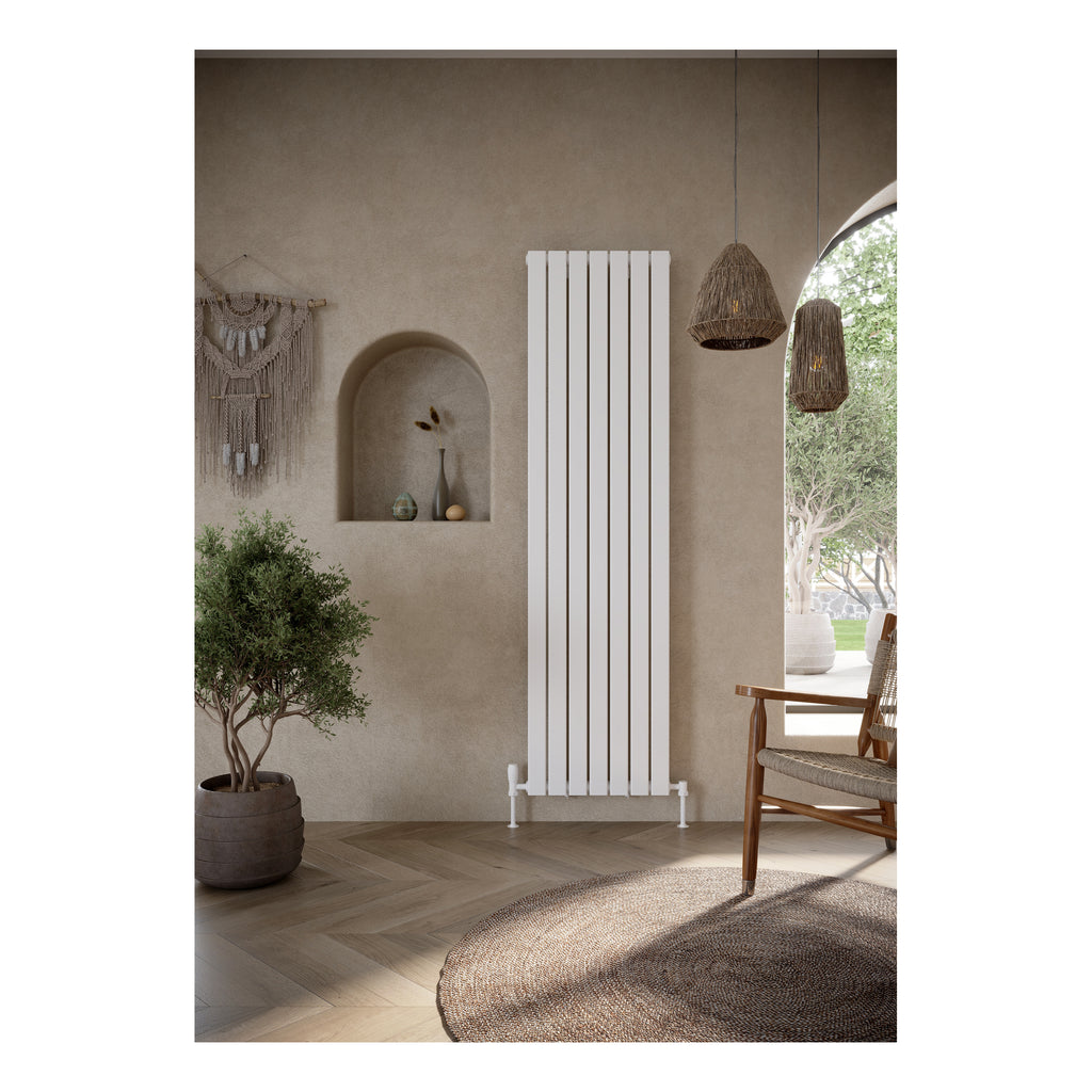 Scudo Bravo Vertical White Designer Radiator - lifestyle