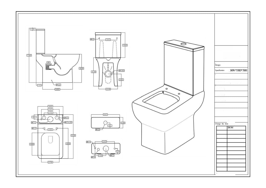 Scudo Choices Rimless Close Coupled Toilet With Cistern & Soft Close Seat