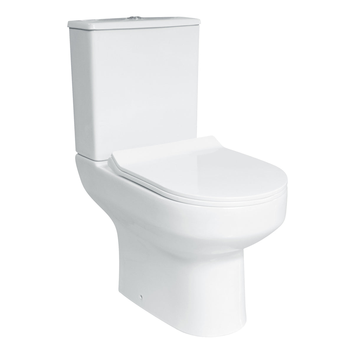 Scudo Spa Open Back Close Coupled Toilet With Cistern And Cistern And Soft Close Seat - White