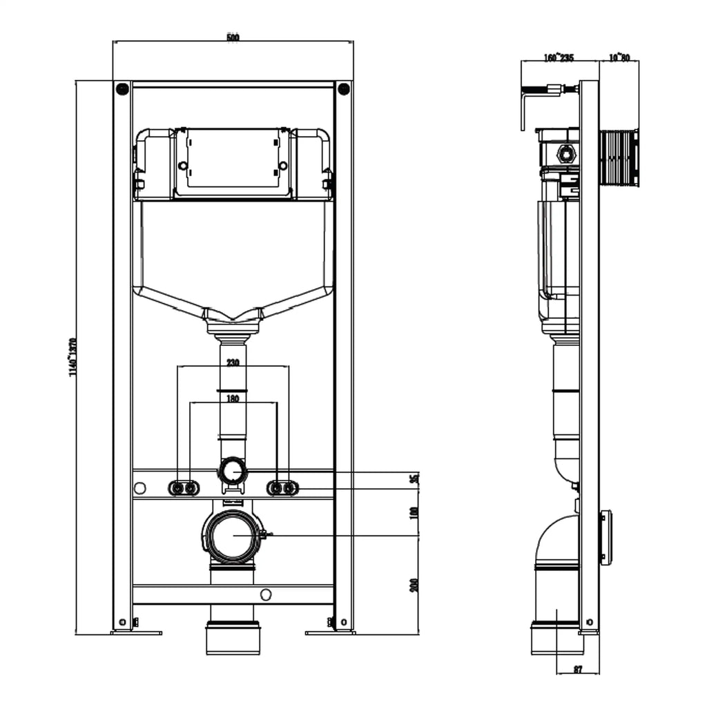 High-efficiency concealed toilet cistern with modern design for bathrooms, featuring water-saving technology and easy installation. Suitable for residential and commercial bathroom upgrades.