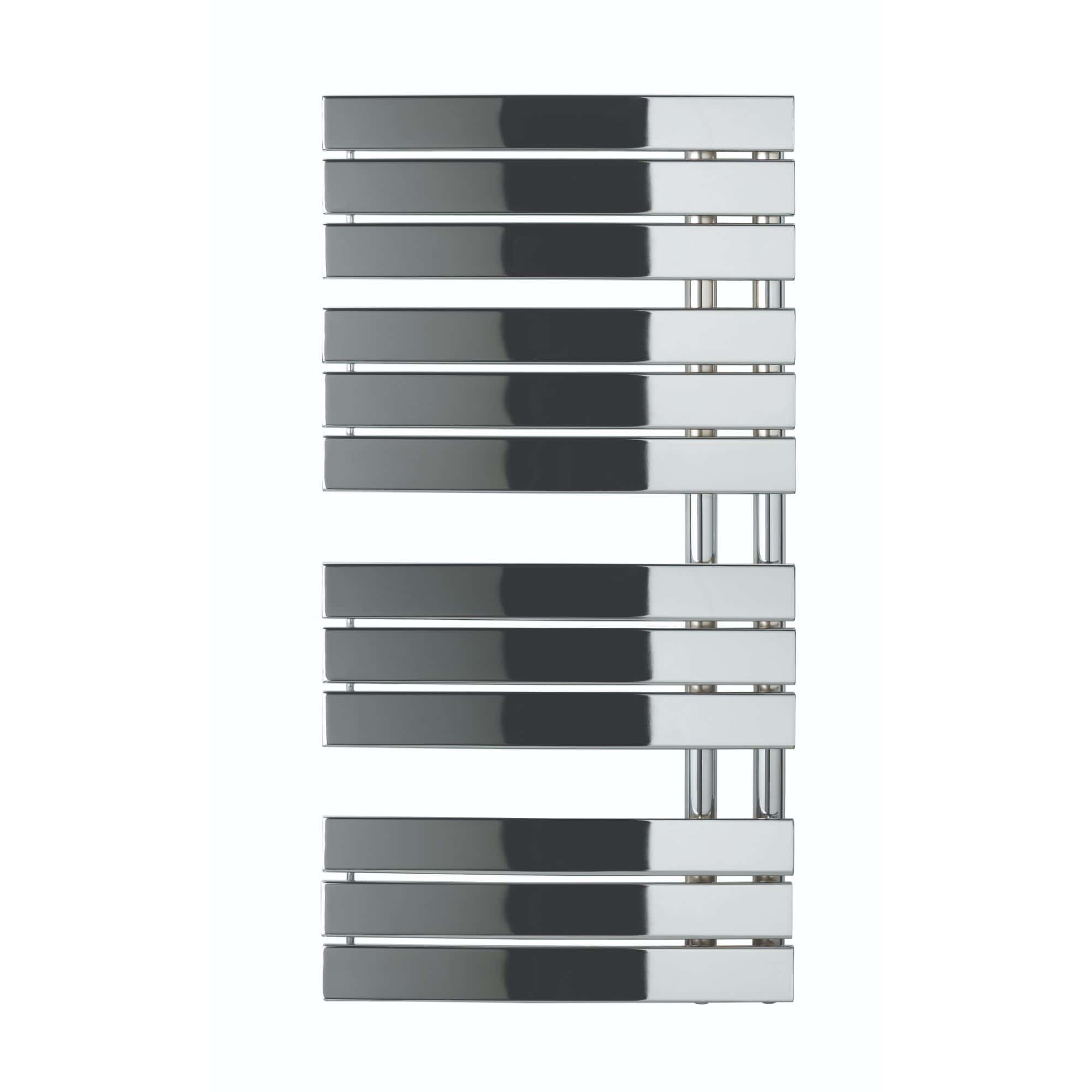 Sleek chrome heated towel rail for modern bathrooms, offering luxury and comfort with energy-efficient design and stylish finish. Ideal for bathroom heating and towel drying.