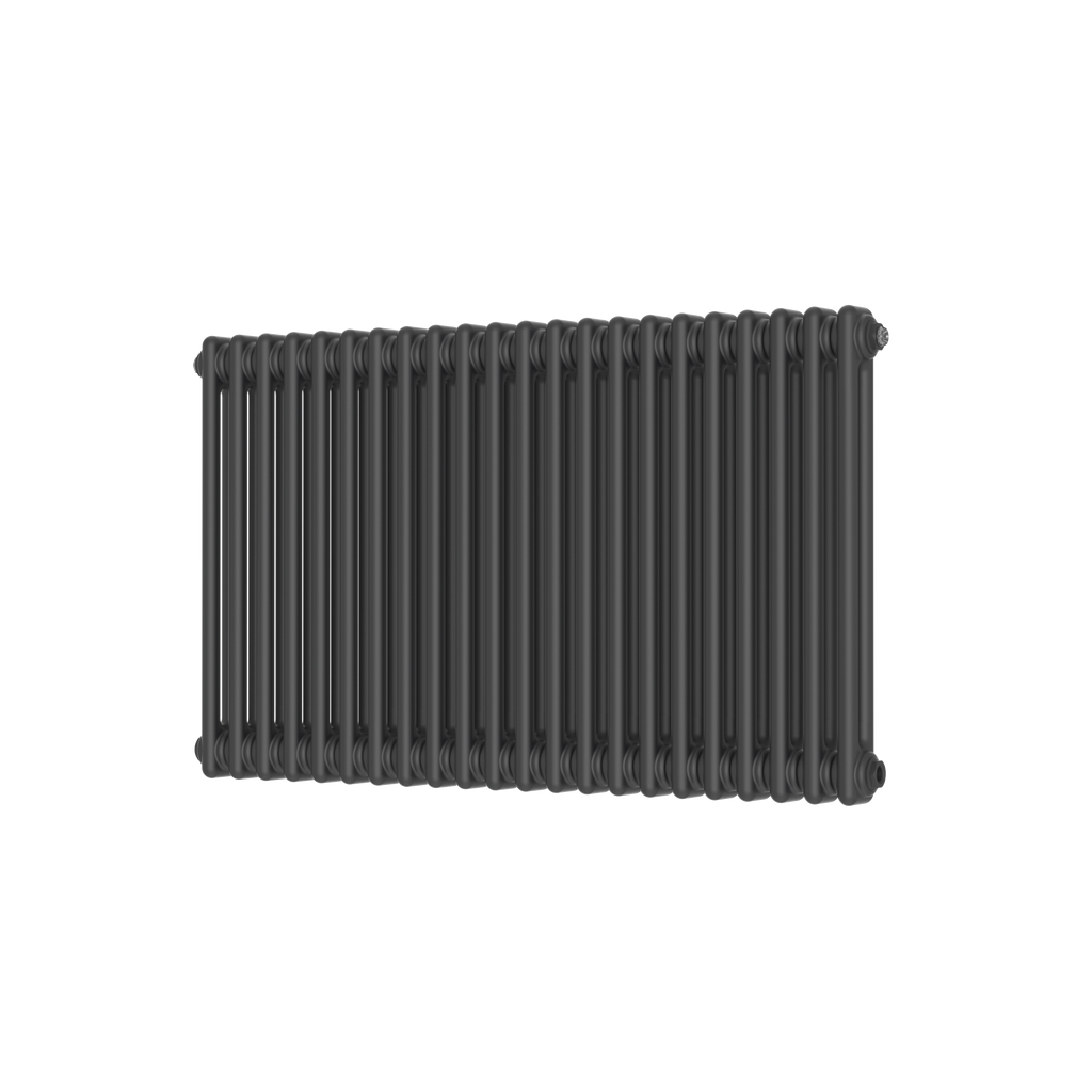 Scudo 2 Column Horizontal Anthracite Designer Radiator, 600mm X 1010mm
