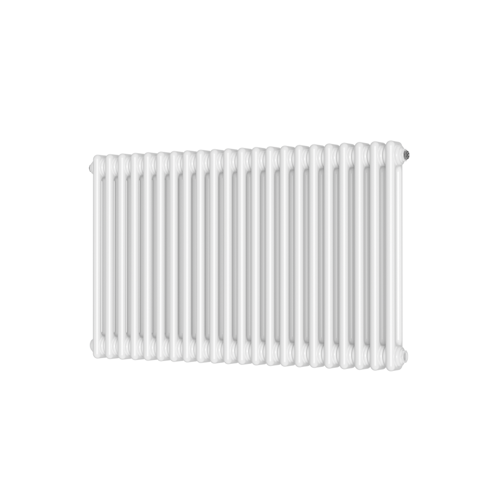 Scudo 2 Column Horizontal White Designer Radiator, 600mm X 1010mm