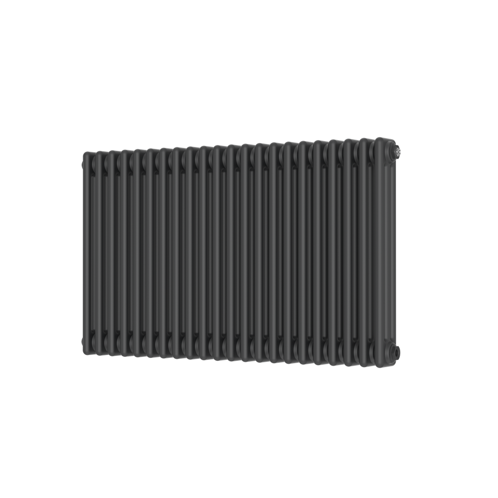 Scudo 3 Column Horizontal Anthracite Designer Radiator, 600mm X 1010mm