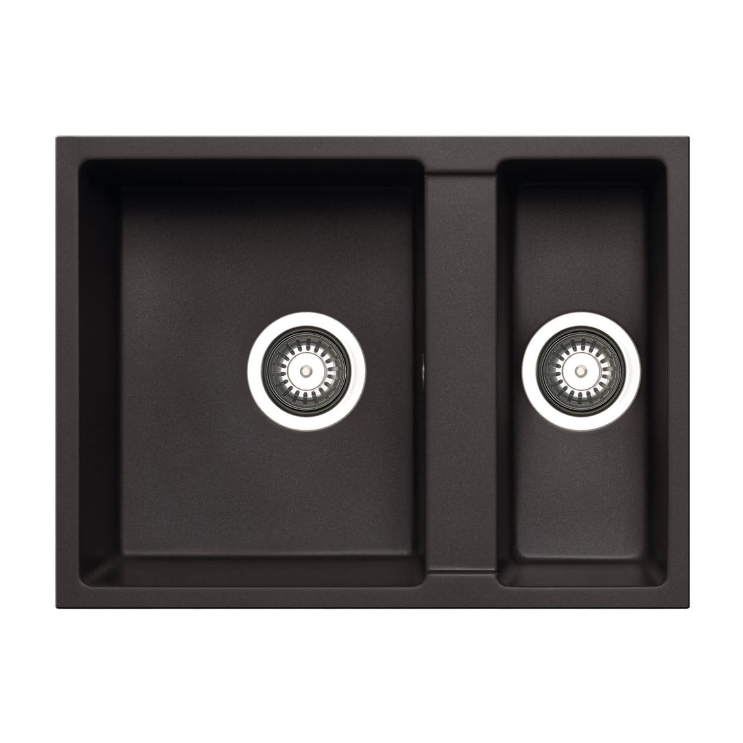 Premium black double kitchen sink with stainless steel drainers, ideal for modern bathroom and kitchen renovations, offering durability and stylish design.