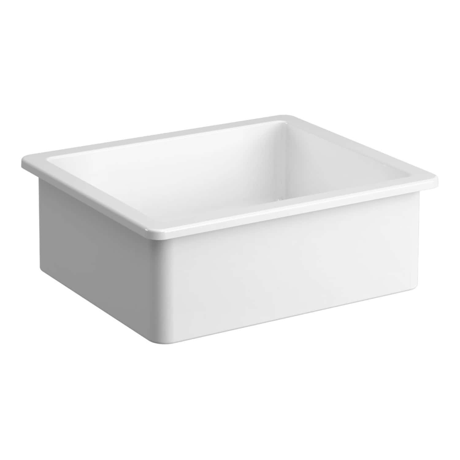 White rectangular bathroom wash basin with smooth edges and deep basin for efficient washing and grooming. Perfect for contemporary bathroom designs, combining functionality and style.