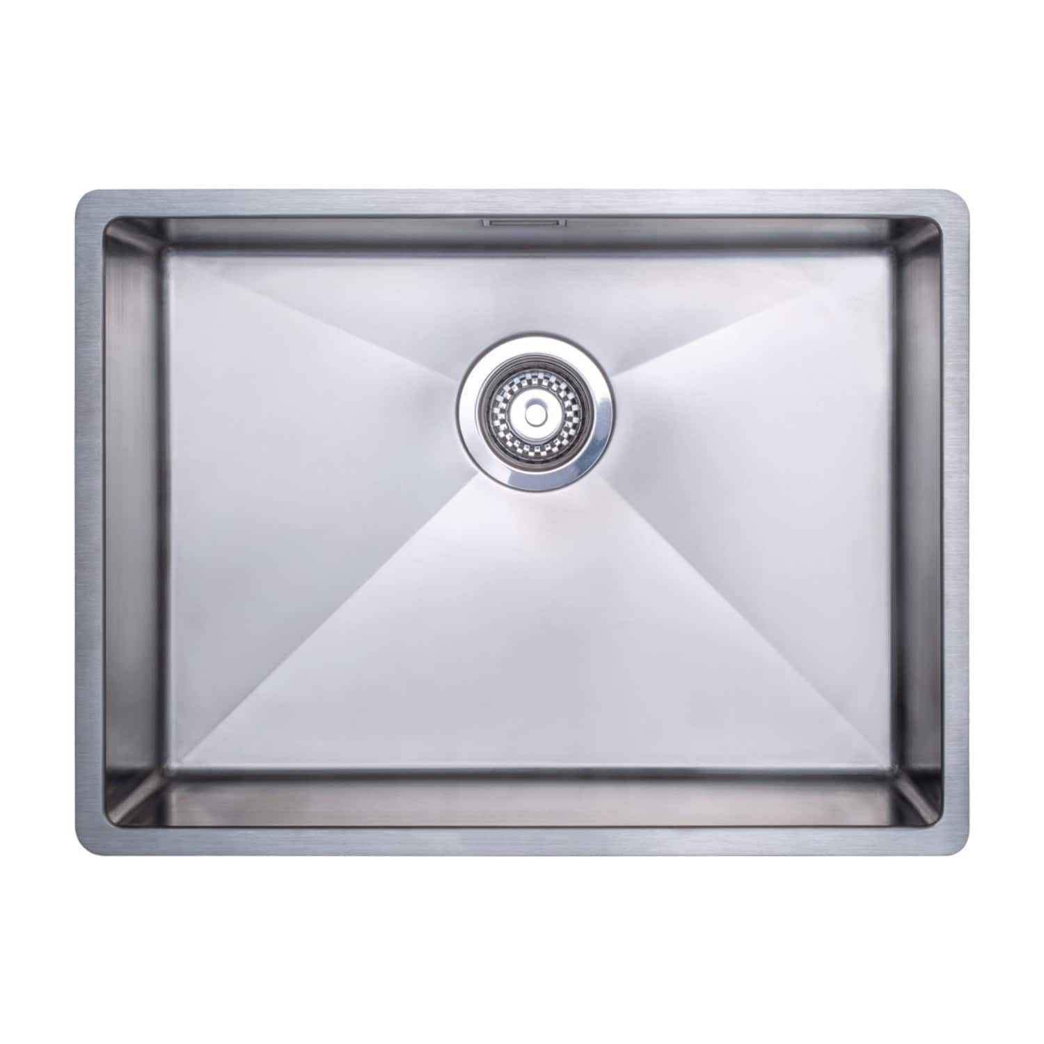 Sleek stainless steel kitchen sink with modern design, corrosion-resistant finish, and easy-to-clean surface. Ideal for contemporary bathroom or kitchen renovation projects.