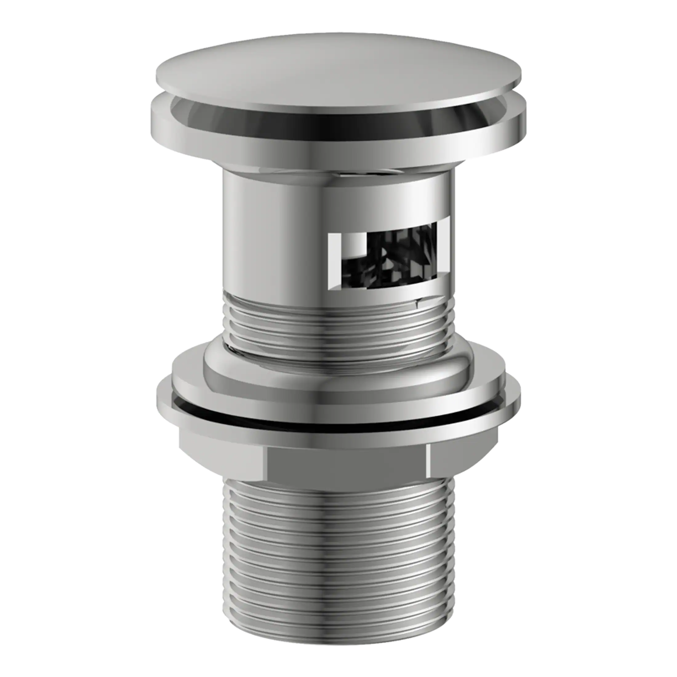 Brass bathroom waste trap for sinks, perfect for plumbing installations and repairs, durable stainless steel construction.