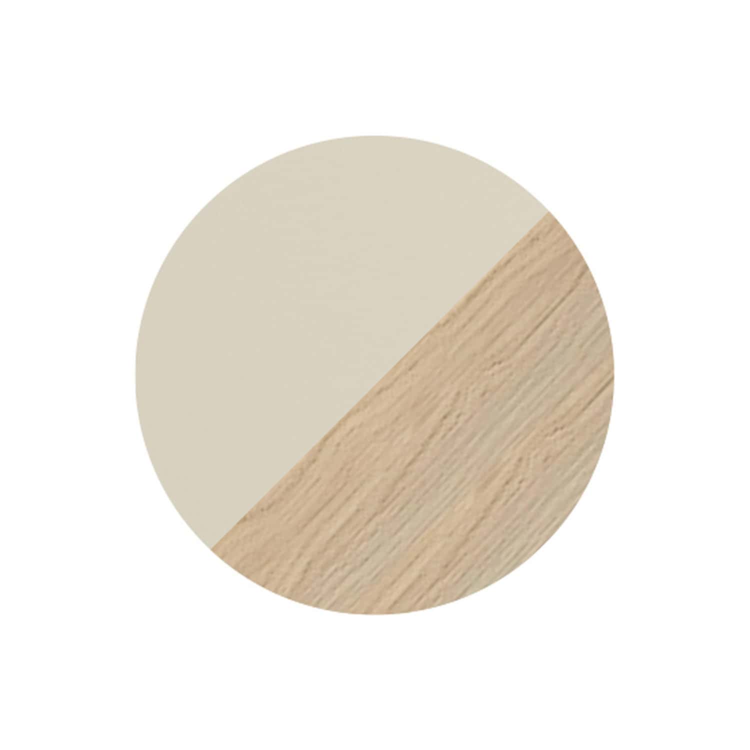 Smooth beige and natural wood bathroom vanity top with integrated sink, modern design for stylish and functional bathroom renovation.