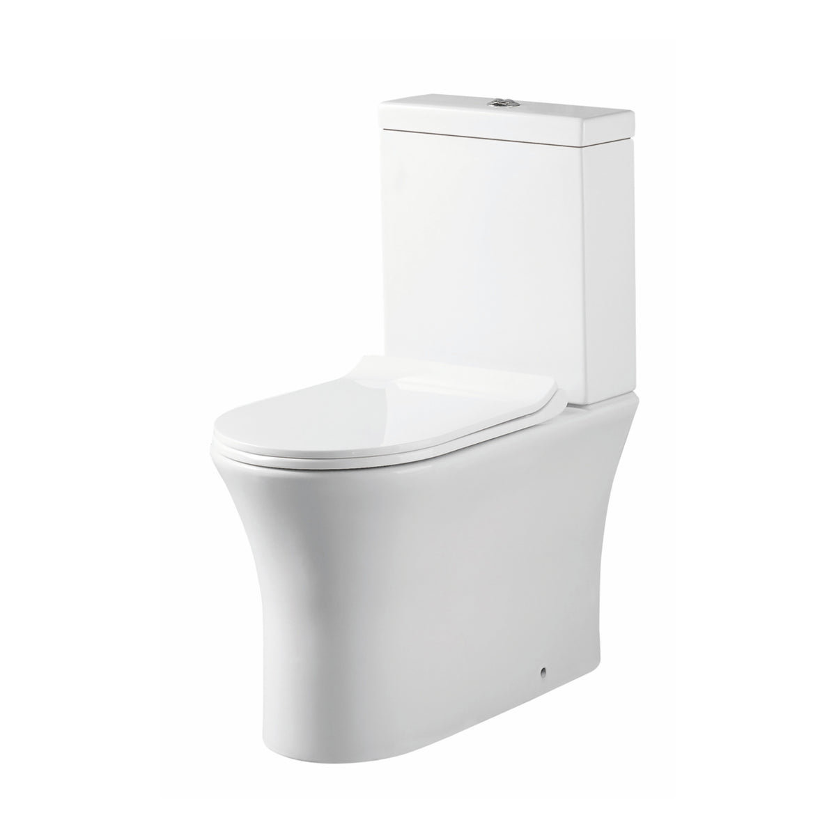 Scudo Deia Rimless Comfort Height Closed Back To Wall Toilet With Wrap Over Soft Close Seat - White