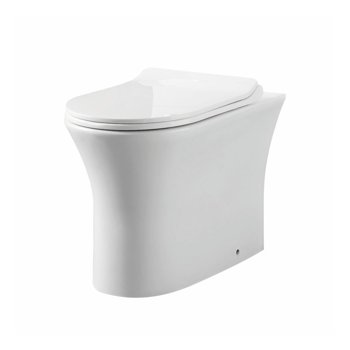 Scudo Deia Rimless Comfort Height Back To Wall Toilet With Wrap Over Soft Close Seat - White