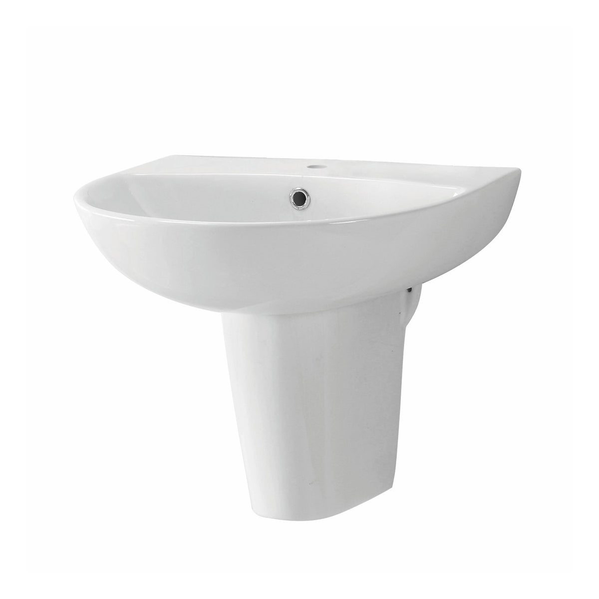 Scudo Deia Basin With Full Pedestal - Gloss White