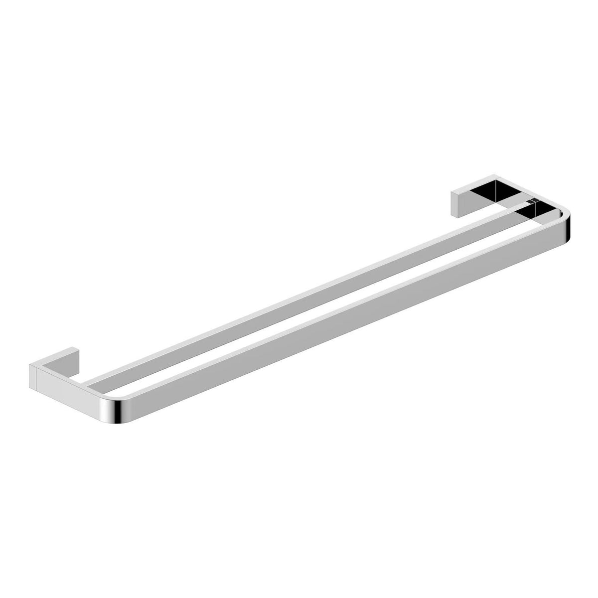 Scudo Delta Chrome Double Towel Rail