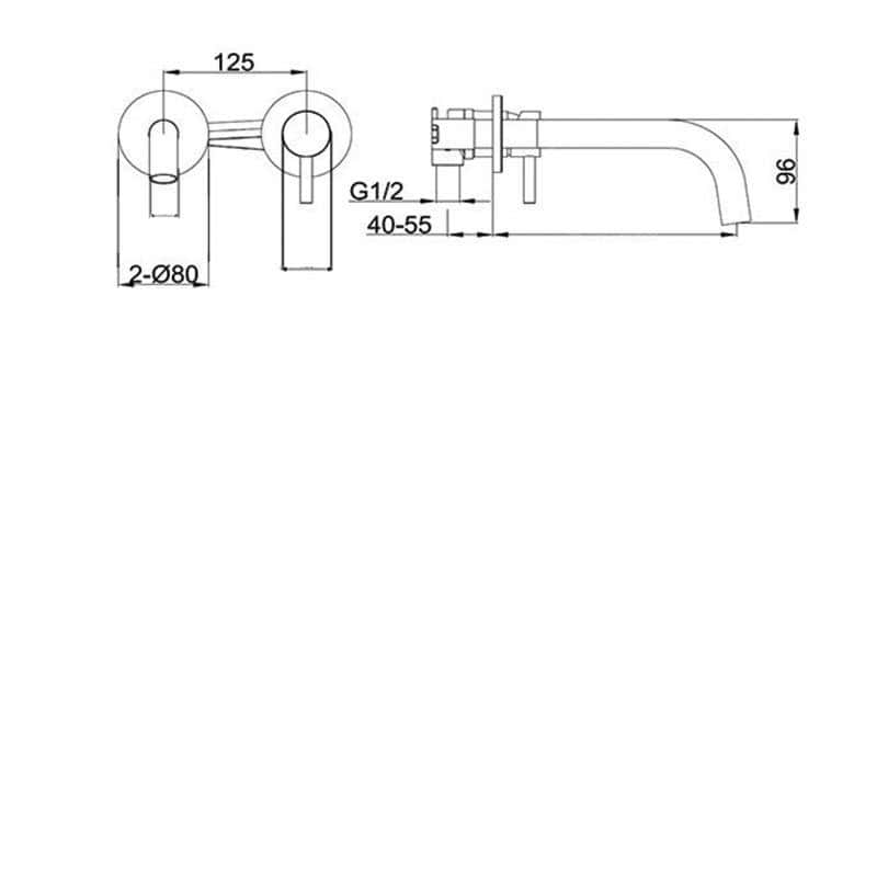High-quality bathroom tap with modern design, G1/2 connection, and flexible spout for stylish bathroom renovations. Ideal for contemporary bathroom fixtures and accessories.