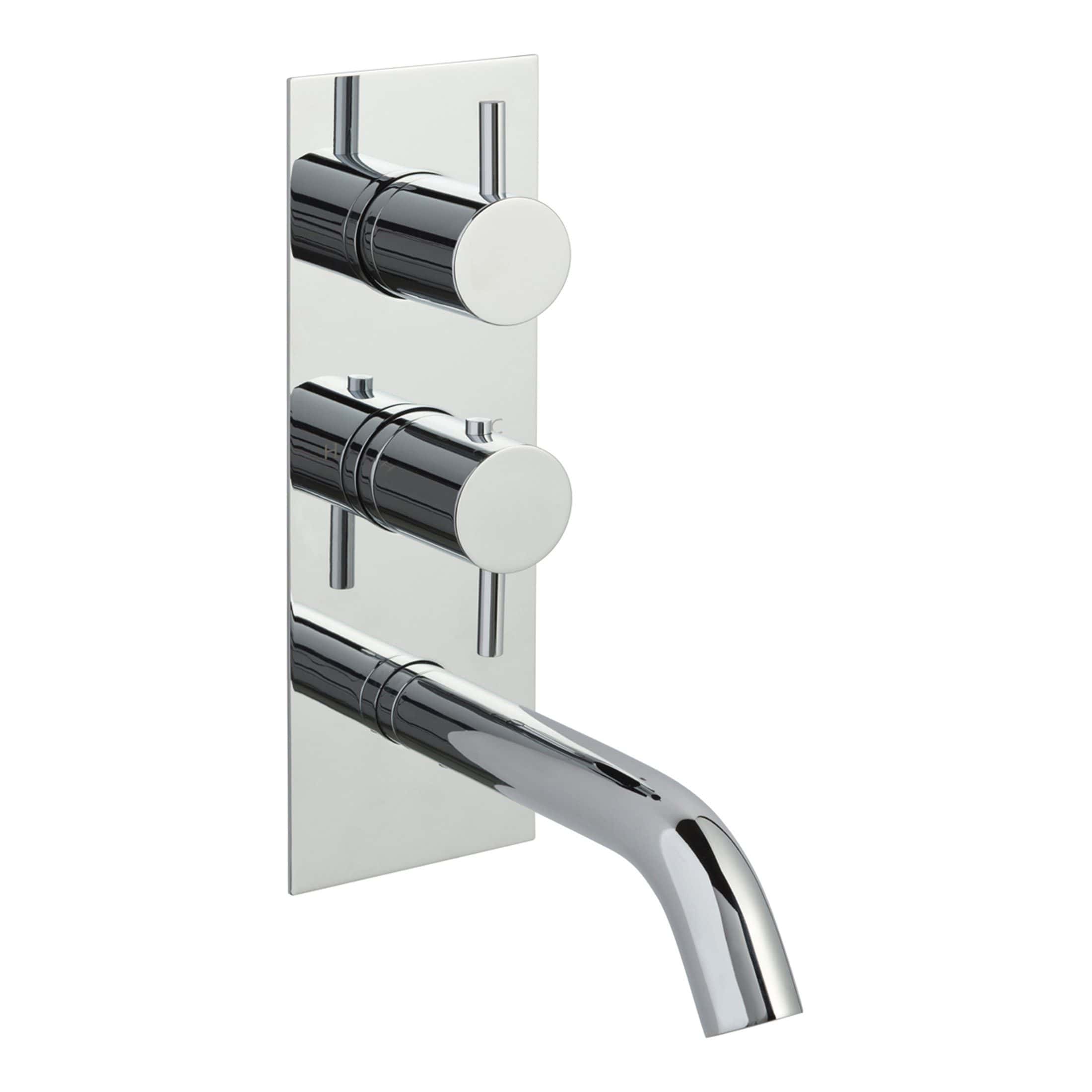 Sleek modern chrome bathroom tap with adjustable controls, ideal for contemporary bathroom designs. Crafted for durability and style, perfect for upgrade projects by Bubly Bathrooms.