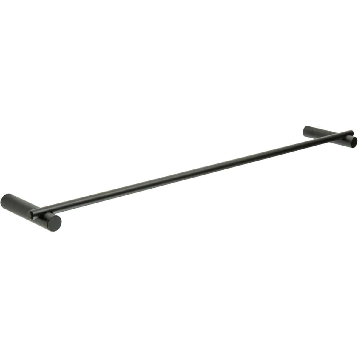 Black towel rail for modern bathroom decor, providing stylish and functional storage space for towels. Designed for easy wall mounting, durable and sleek for an elegant bathroom look.