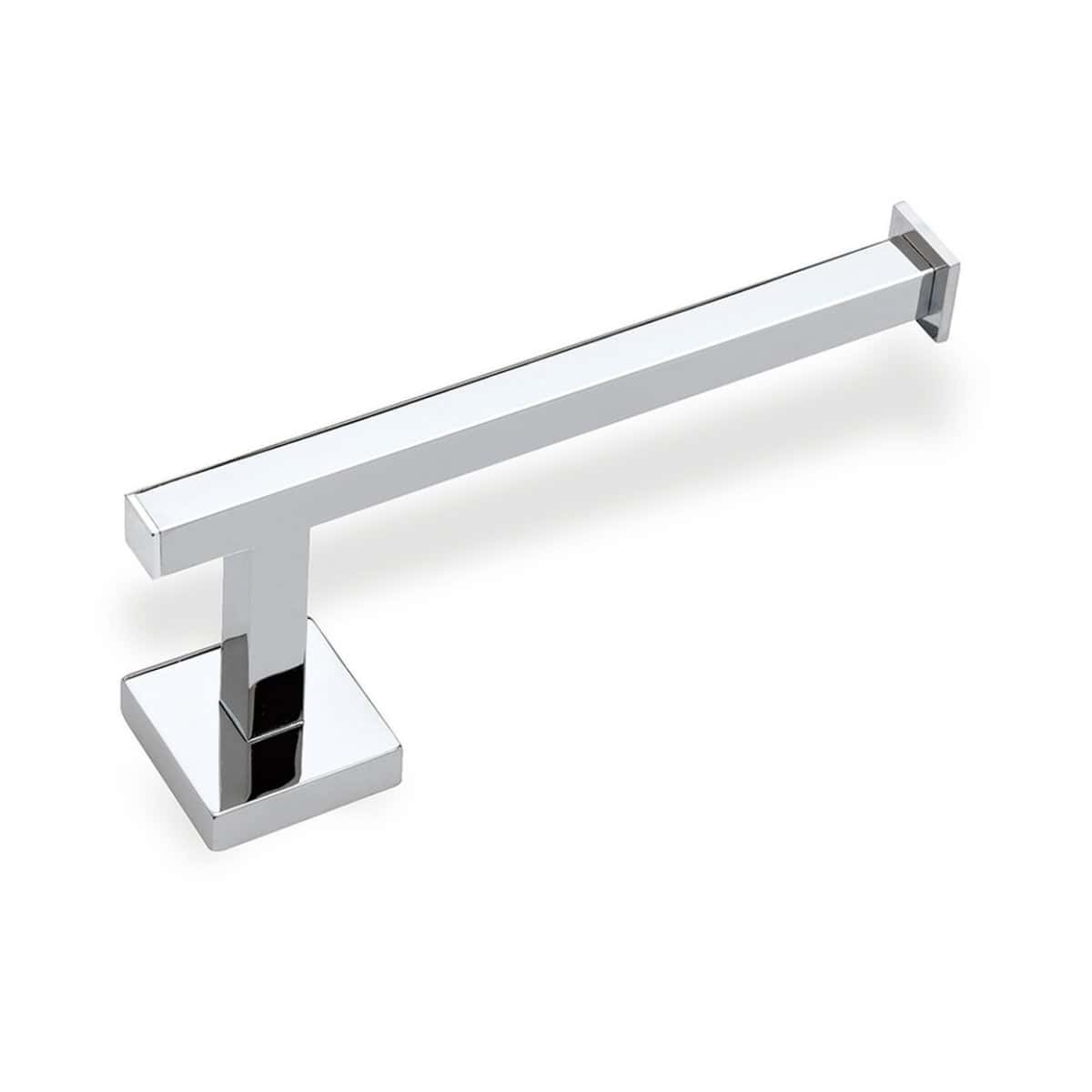 Sleek chrome bathroom towel rail with modern design, perfect for contemporary bathrooms, providing stylish towel storage and enhancing bathroom decor.
