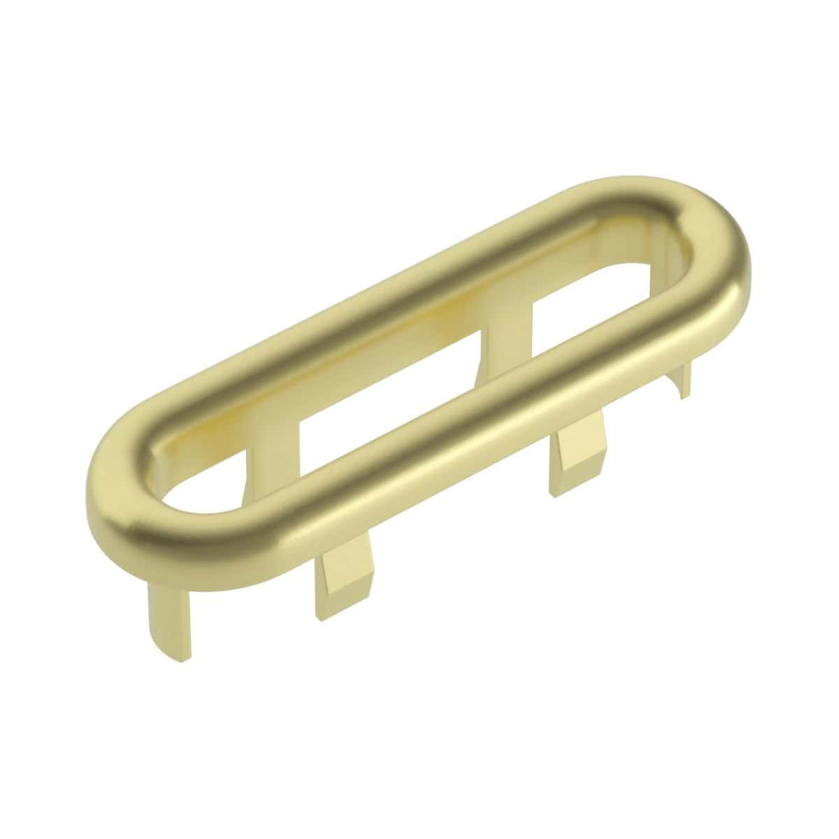 Polished brass grab bar clip for bathroom safety and accessibility, suitable for secure hand support and tiled wall mounting. Ideal for modern bathroom renovations and safety equipment.