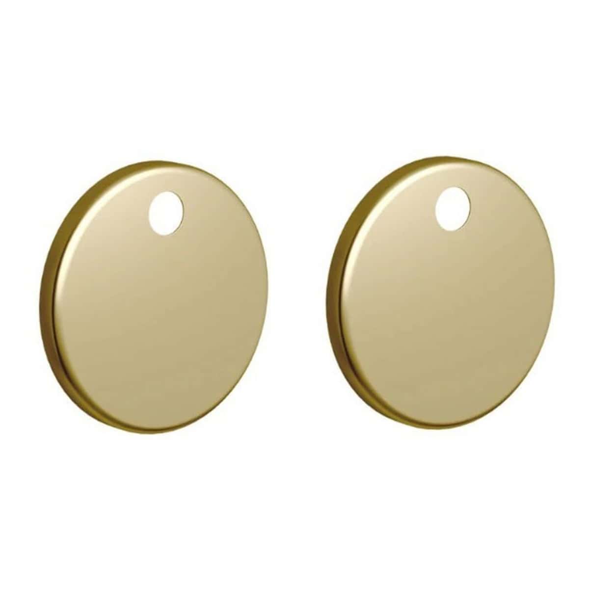 Gold circular bathroom hooks with a sleek minimalist design, ideal for hanging towels and accessories in modern bathrooms. Durable and stylish, perfect for enhancing bathroom organisation and decor.