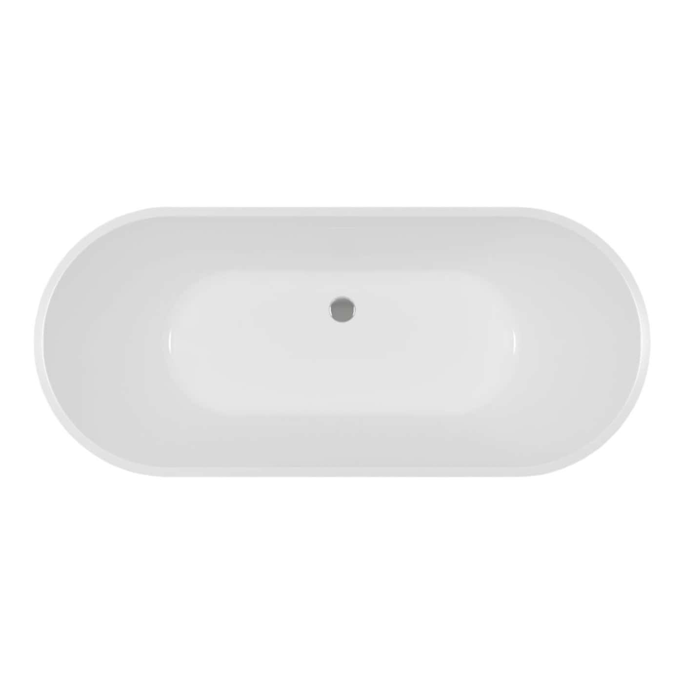 Sleek white oval bathroom sink with smooth finish and central drainage outlet, ideal for modern bathroom designs and bathroom renovation projects.
