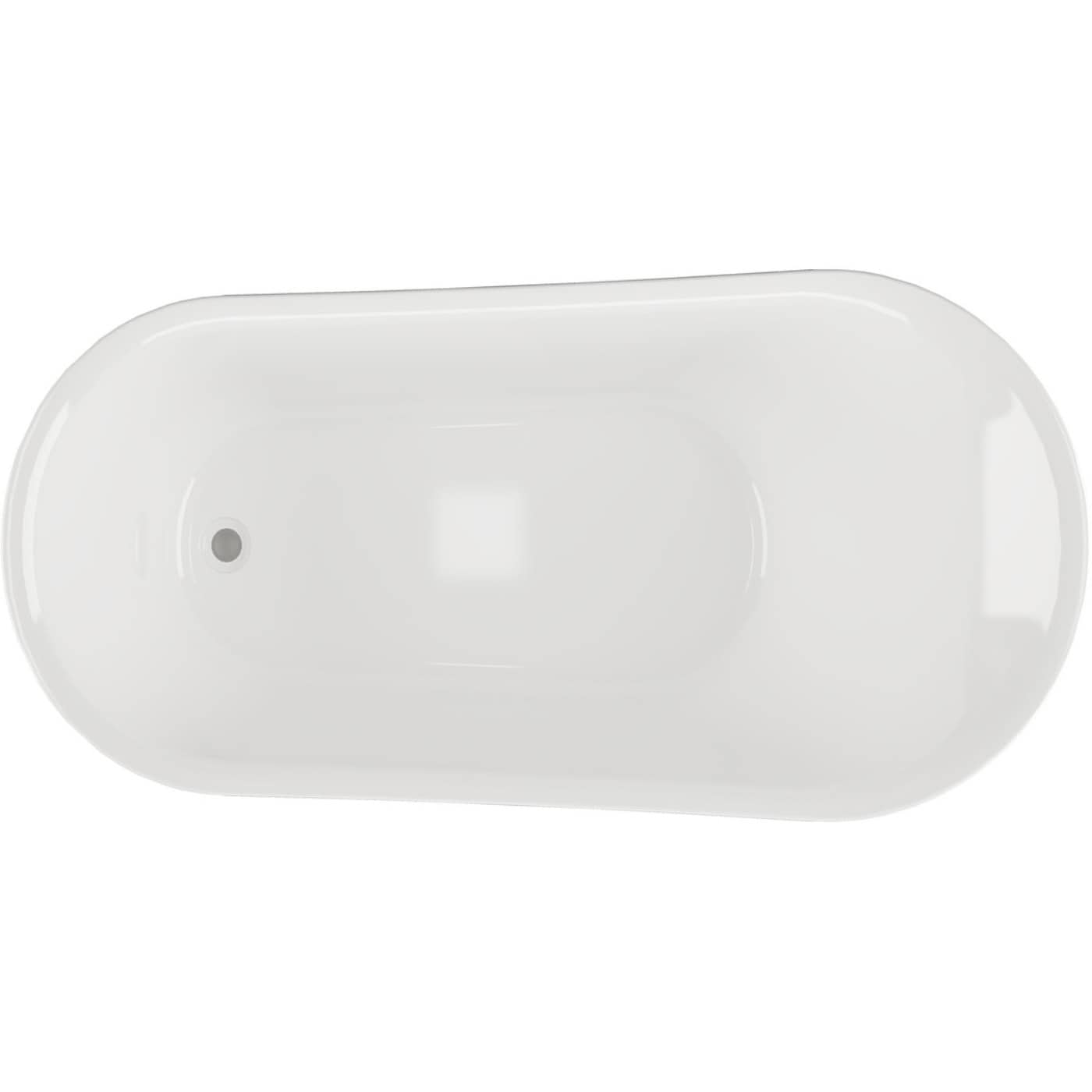 Sleek white freestanding bathtub for luxurious bathroom decor, featuring smooth curves and a modern design, ideal for relaxing baths and stylish bathroom renovation projects.