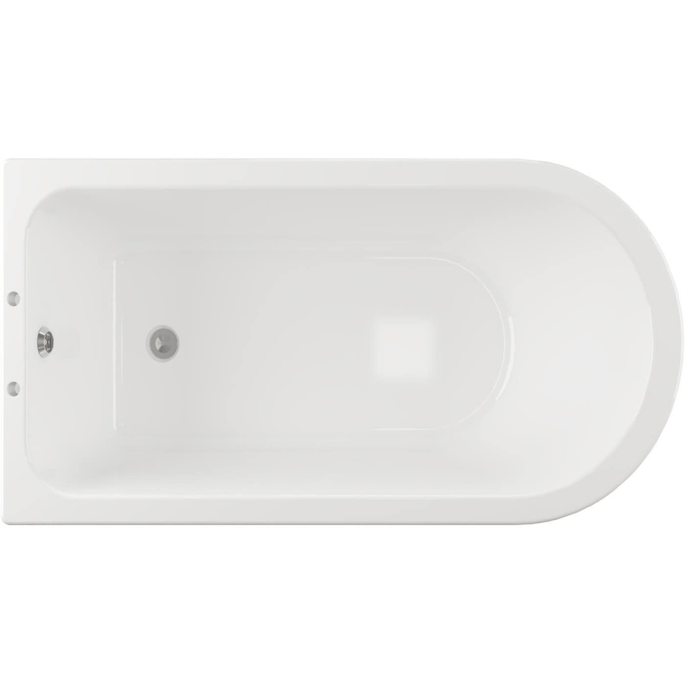Smooth white rectangular bathtub with rounded edges, modern design, perfect for contemporary bathrooms, featuring a sleek finish and easy-to-clean surface, ideal for relaxing baths.